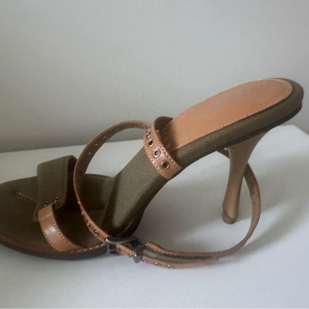 Wild Pair Brown and Tan Strappy high heel Sandals - Picture 9 of 15